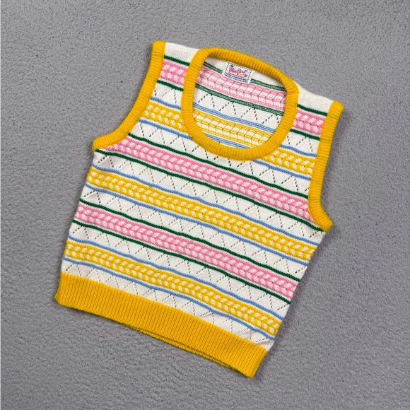 American Vintage Other - Kids vintage 80s blue bird knit sweater vest